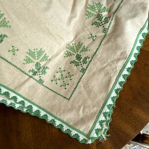 Scandinavian handstitched tablecloth - 30.5”x30.5”
